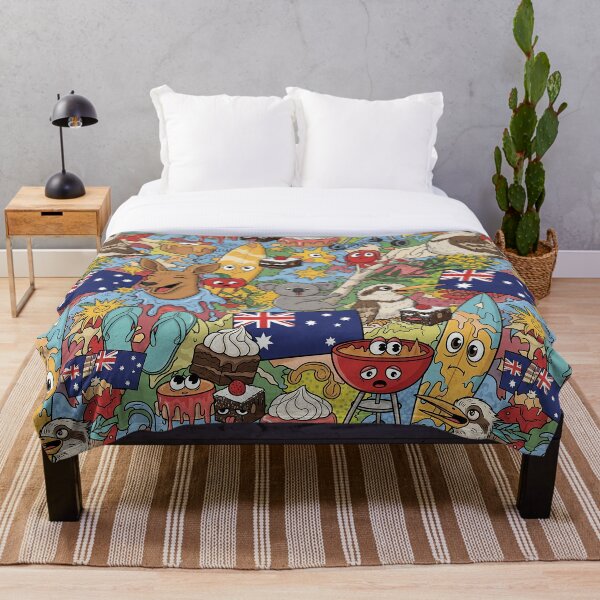 Item preview, Aussie Icons Australia Day Doodle Pattern designed and sold by tretyakov.