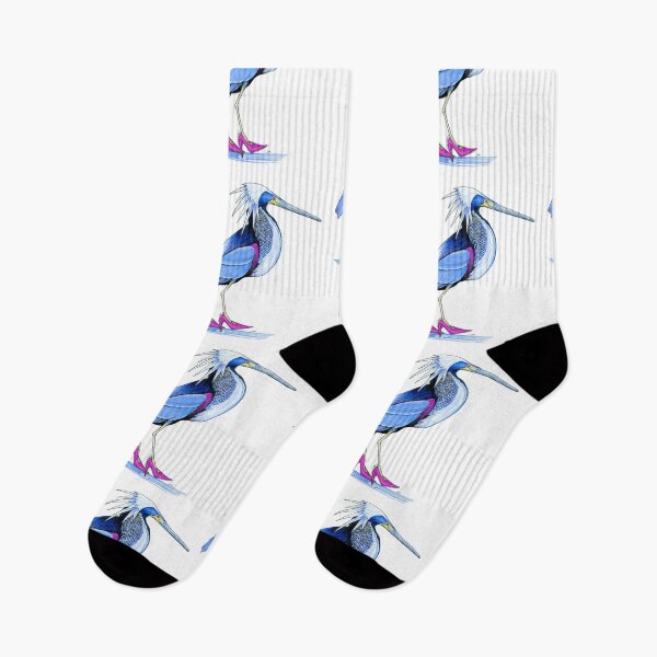 Item preview, Agami Heron in pointy high heels designed and sold by JimsBirds.