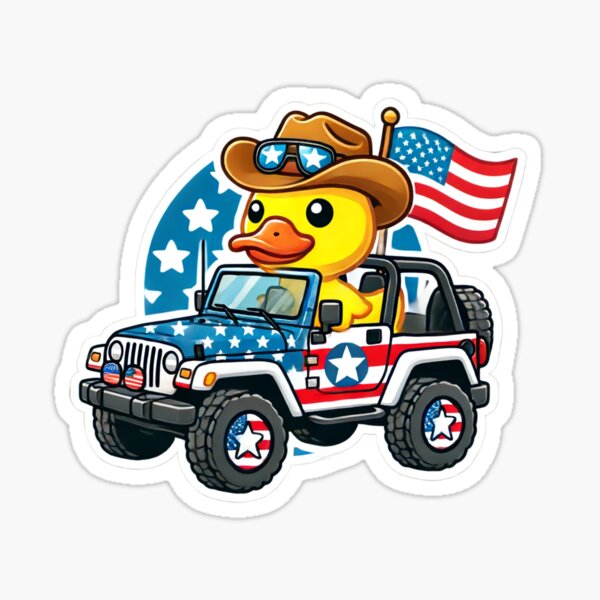 Item preview, Patriotic 4th of July all American Duck Duck Flag  designed and sold by MaulCabral.