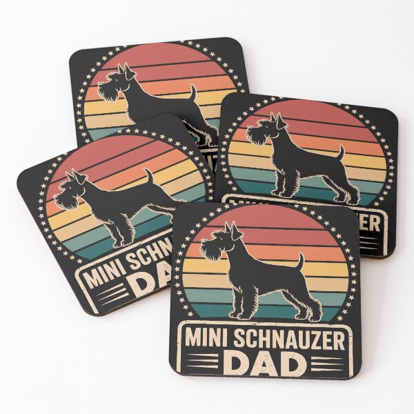 Aperçu de l'œuvre Papa Schnauzer nain, fête des pères, papa Schnauzer nain créée et vendue par MAKOPOKOShop.