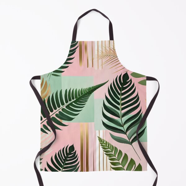 Item preview, Mid Century Botanical Retro Geometric Leaves Florals Pink Dark Green designed and sold by Prints and Lifestyle.