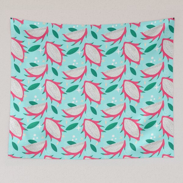 Item preview, Pink and turquoise dragonfruits designed and sold by Home Cyn Home.