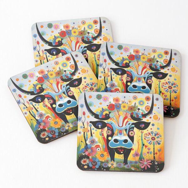 Item preview, Beautiful bull surrounded by wildflowers. designed and sold by Natalia-Vlad.