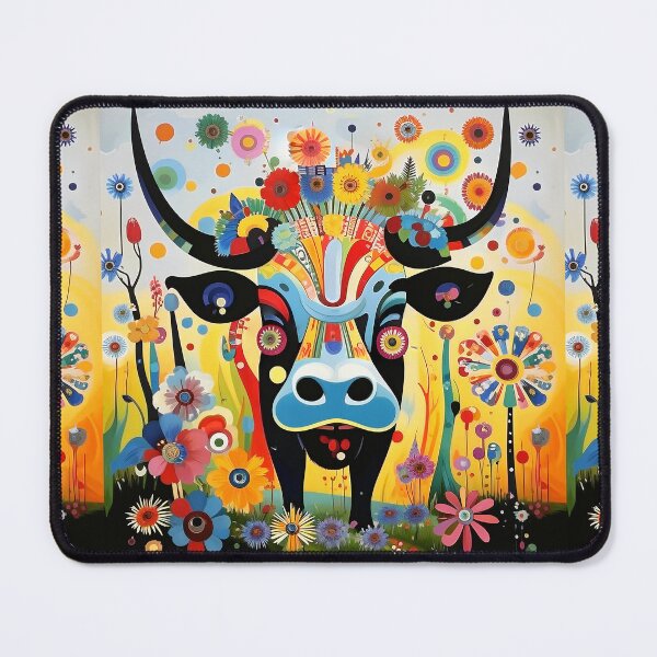 Item preview, Beautiful bull surrounded by wildflowers. designed and sold by Natalia-Vlad.