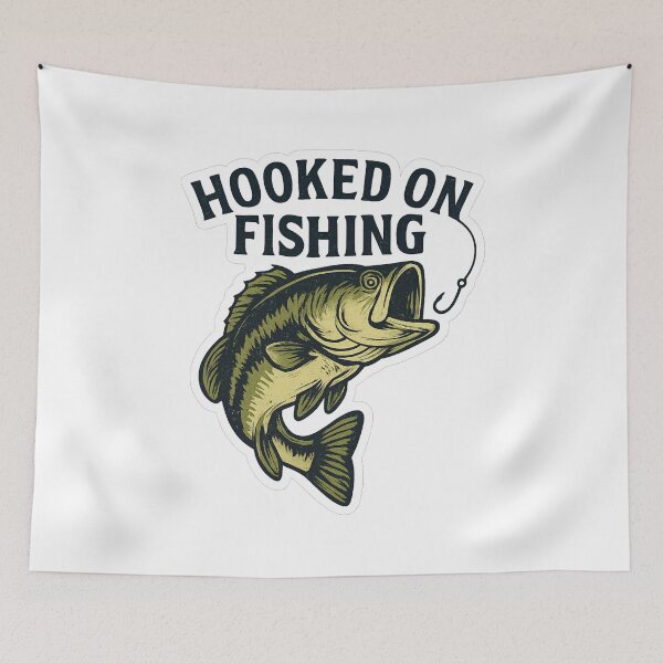 Item preview, HOOKED ON FISHING designed and sold by SbrenArt.