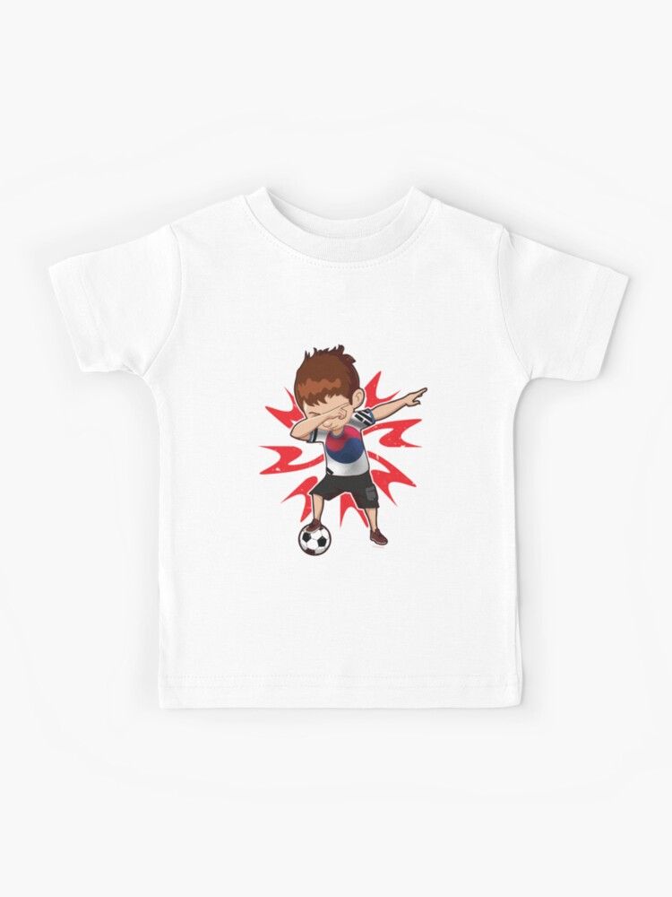 Football Soccer Dab Korea Kids T Shirt By Tomgiantdesigns Redbubble - roblox soccer sportswear football jersey and shorts for kids suit