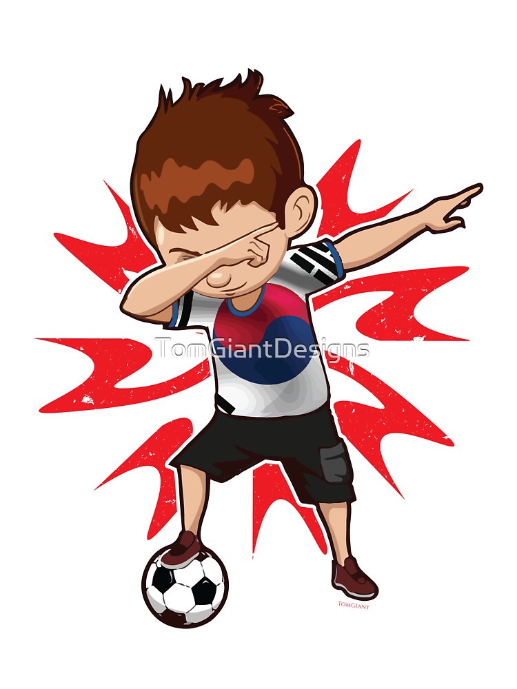 Football Soccer Dab Korea Kids T Shirt By Tomgiantdesigns Redbubble - roblox dab animation script