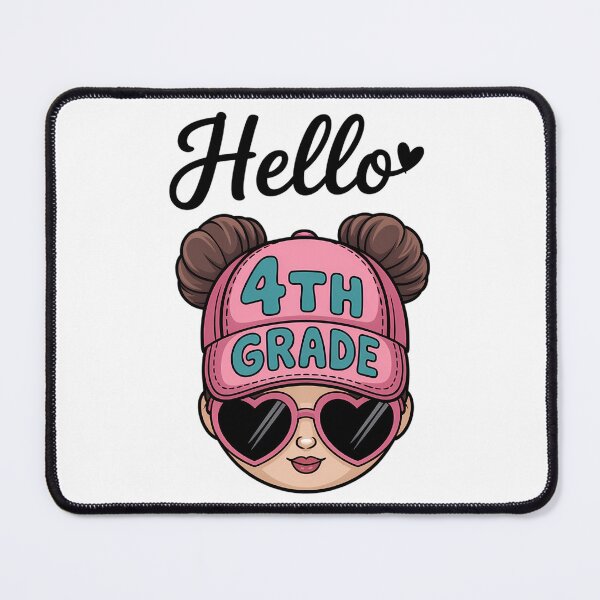 Item preview, Hello 4th Fourth Grade Messy Bun Hair back to school designed and sold by brynatshop.