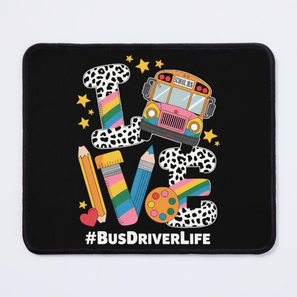 Item preview, LOVE Apple Tie Dye Bus Driver Life Back To School designed and sold by brynatshop.