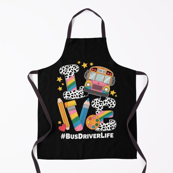 Item preview, LOVE Apple Tie Dye Bus Driver Life Back To School designed and sold by brynatshop.