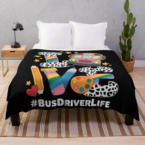 Item preview, LOVE Apple Tie Dye Bus Driver Life Back To School designed and sold by brynatshop.