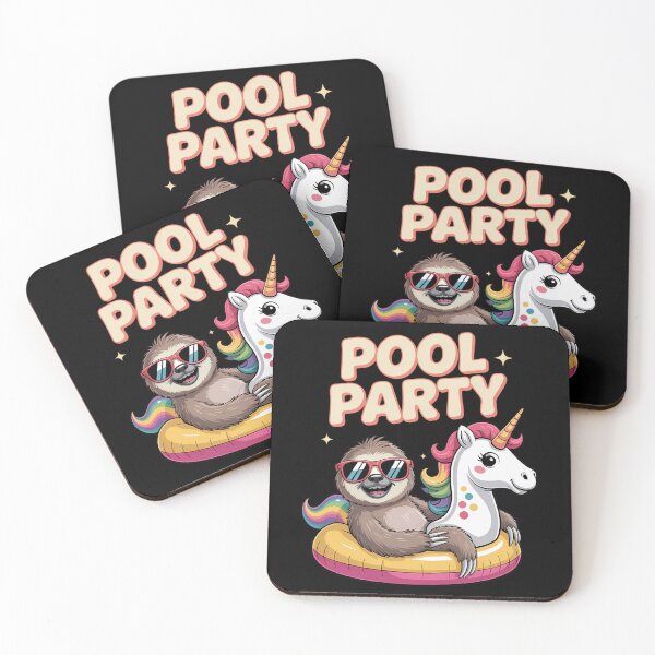 Item preview, Pool Party Sloth Funny Animal Lover Birthday Party designed and sold by brynatshop.