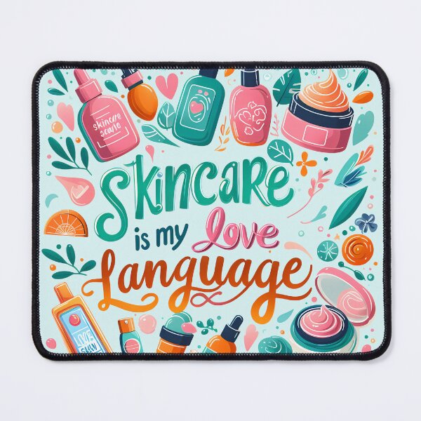 Item preview, Skincare is my love language, typography designed and sold by maxmaj.