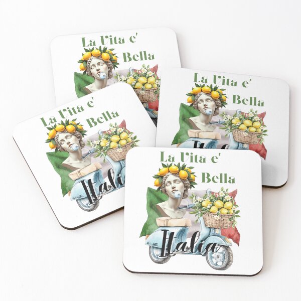 Item preview, La vida es bella Italia Limones Arte Vespa designed and sold by Studio SoulShine.