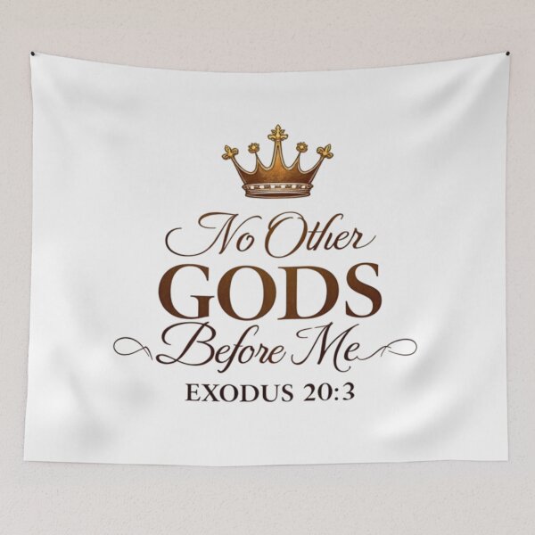 Item preview, No Other Gods Before Me - Exodus 20:3 Bible Verse Christian Design designed and sold by ebocraft.