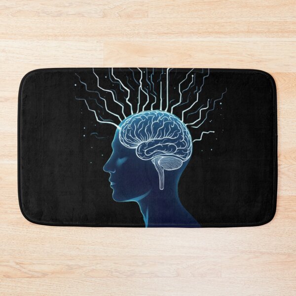Item preview, art depicting human brain radiating electric pulse from neurons designed and sold by optimusprime39.