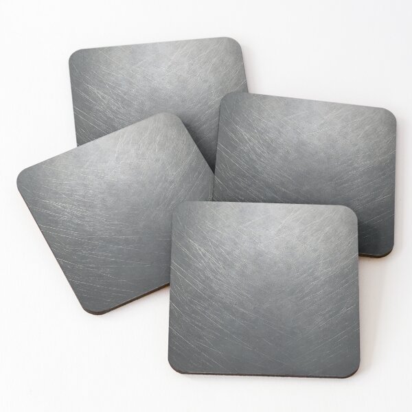 Item preview, Close-up view of a gray metallic surface displaying numerous scratches and a brushed texture, creating an aged, industrial look designed and sold by homydesign.