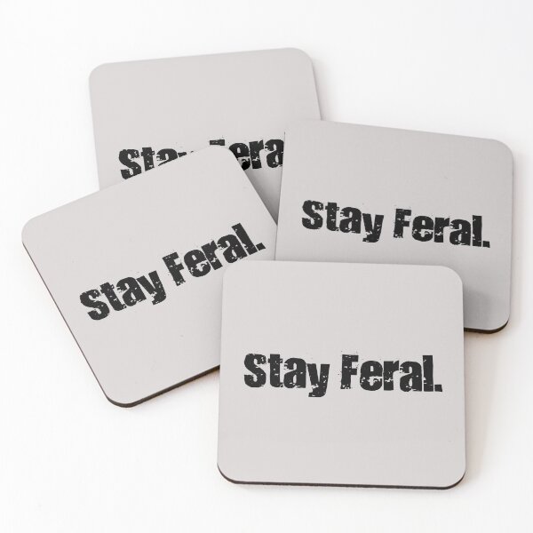 Item preview, Stay Feral Statement Graphic Print Black Graffiti designed and sold by Feral Designs by Lauren Elisabeth.