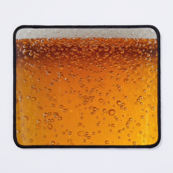 Item preview, A close-up view of a glass of beverage featuring rising bubbles and a frothy foam top designed and sold by homydesign.