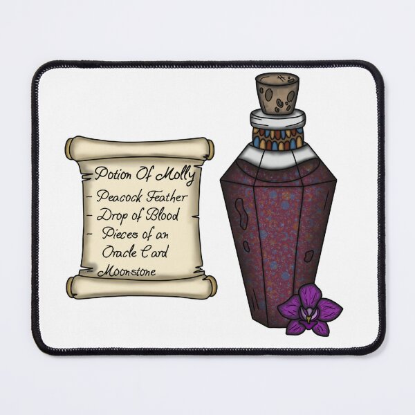 Item preview, Mollymauk Tealeaf Potion Bottle and Ingredient List designed and sold by LunarAshes.