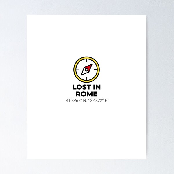 Item preview, Lost in Rome - Minimalist Compass Design designed and sold by HelloPlaces.
