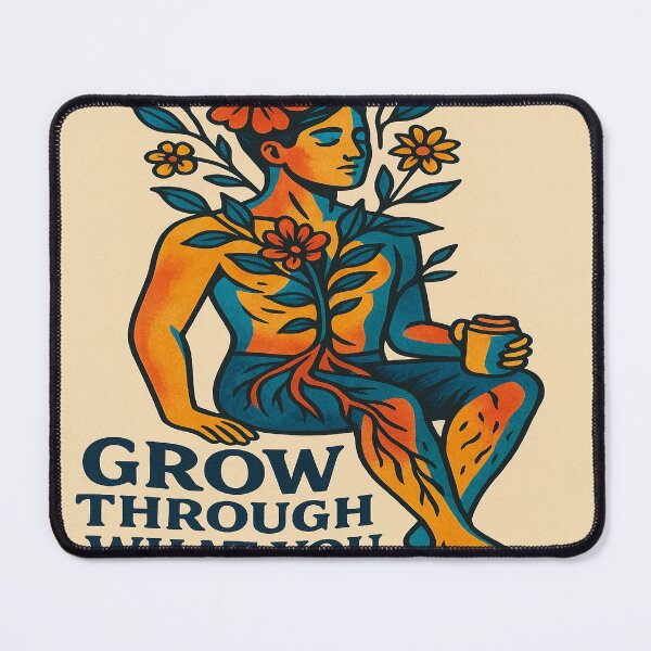 Item preview, Grow Through What You Go Through – Healing Growth Quote” designed and sold by Neovibe Print.