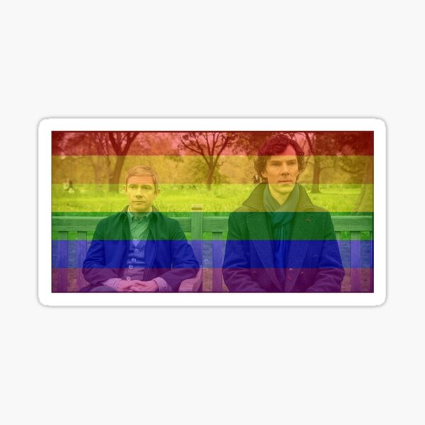 Item preview, John Watson and Sherlock Holmes Pride Flag designed and sold by ajanishop.