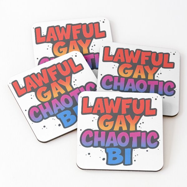 Item preview, Lawful Gay Chaotic Bi – Pride Slogan Art designed and sold by Haus Of Sin.