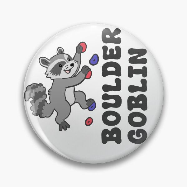 Item preview, Boulder Goblin – Mischievous Climbing Raccoon Illustration designed and sold by KatelynMitalski.