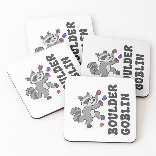 Item preview, Boulder Goblin – Mischievous Climbing Raccoon Illustration designed and sold by KatelynMitalski.