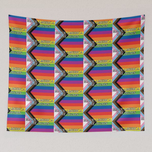Item preview, MAGA - MAKE AMERICA GAY AGAIN - Pride flag designed and sold by Khaos Kreative.