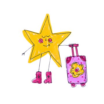 Artwork thumbnail, Star Guy with Suitcase by livebrave3