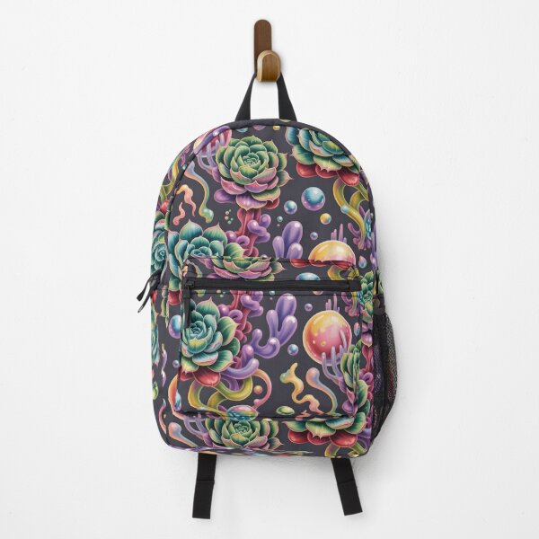 Item preview, Surreal Succulent Pattern – Mystical Plants with Crystals and Glowing Orbs designed and sold by subliman.