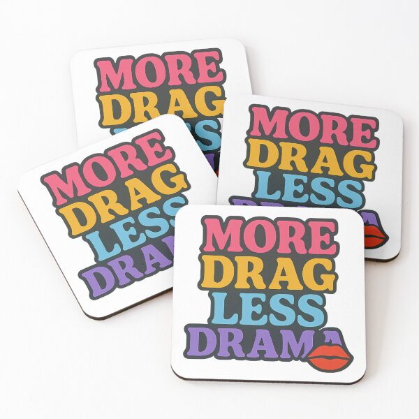 Item preview, More Drag Less Drama – Bold Pride Typography designed and sold by Haus Of Sin.