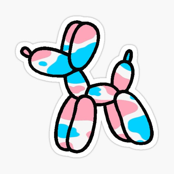 Item preview, Subtle Trans Pride Balloon Dog  designed and sold by lea-lani.
