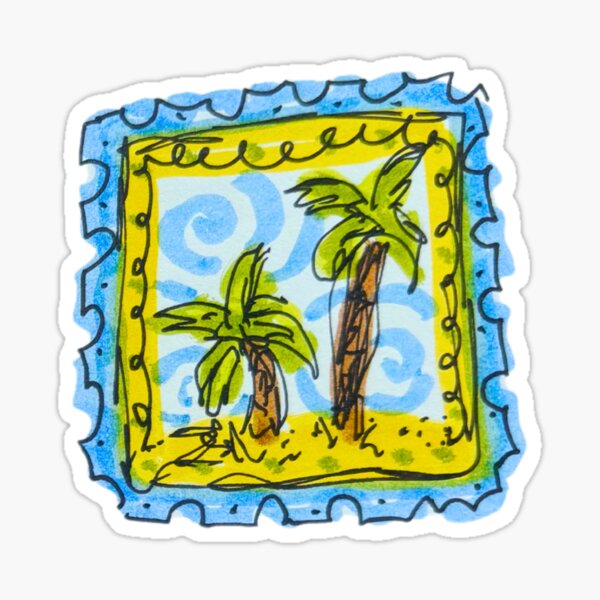 Item preview, Palm Tree Stamp designed and sold by livebrave3.