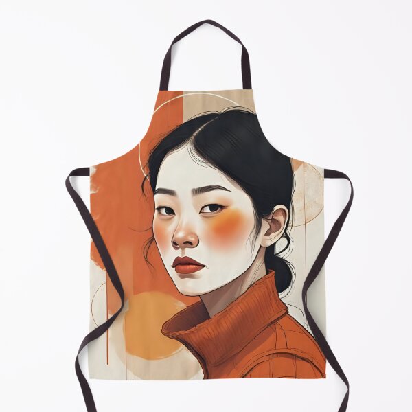 Item preview, Portrait of a beautiful Asian woman with abstract background in warm colors designed and sold by angel-cat-22.