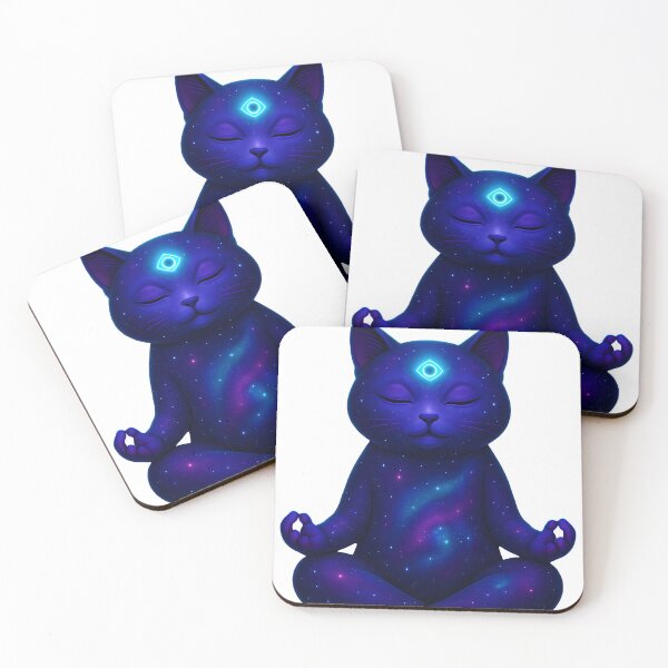 Item preview, Cosmic Meditating Cat designed and sold by WisdomStorm.