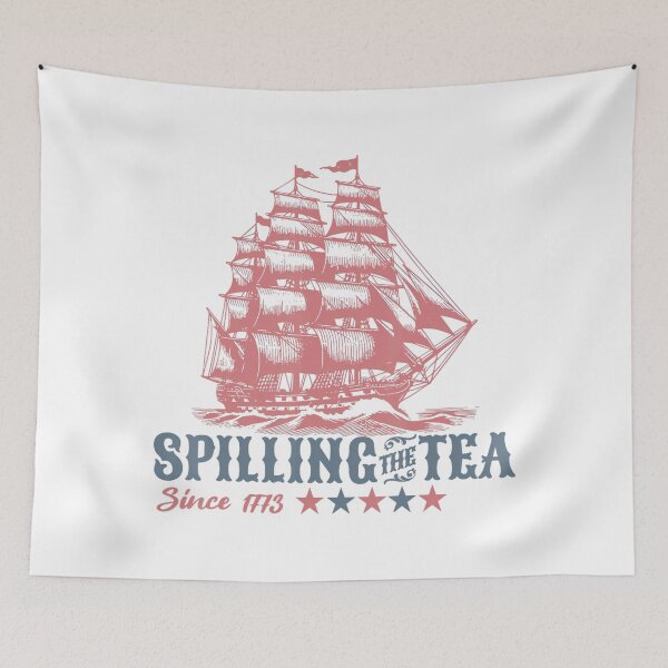 Item preview, 4Th Of July Spilling The Tea Since 1773 Funny Retro History designed and sold by Wilson-Aura.