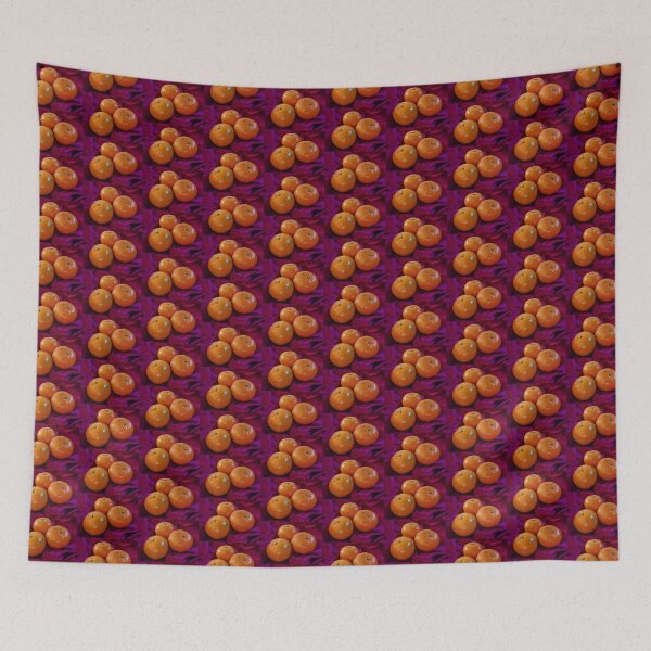 Item preview, Fresh Mandarins on Magenta Satin – Vibrant Citrus Fruit Photography designed and sold by larissa-myrie.