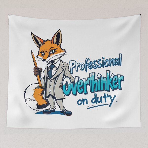 Item preview, Professional Overthinker on Duty Fox Design designed and sold by FoxyJags.