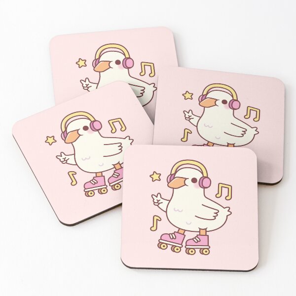 Item preview, Cute Duck With Headphones And Roller Skates designed and sold by rustydoodle.