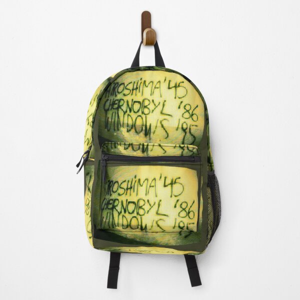 Item preview, "CATASTROPHES" HIROSHIMA '45 CHERNOBYL '86 WINDOWS '95 SCHIZOPOSTING GRAFFITI 1999 POMO ART TRIBLEND-(GREEN)TEE--DRAWSTRING-SOCKS-ACRYLIC-CLOCK designed and sold by CARTOONETELIER.