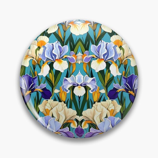 Item preview, Blue and White Iris field designed and sold by NASimpson.