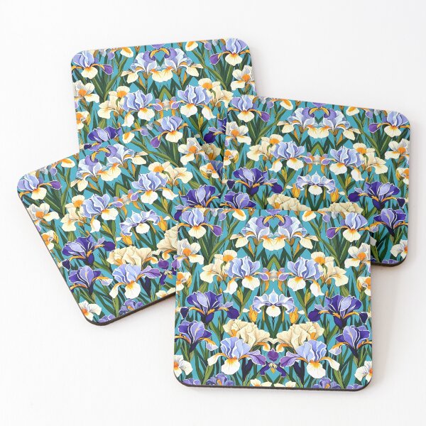 Item preview, Blue and White Iris field designed and sold by NASimpson.
