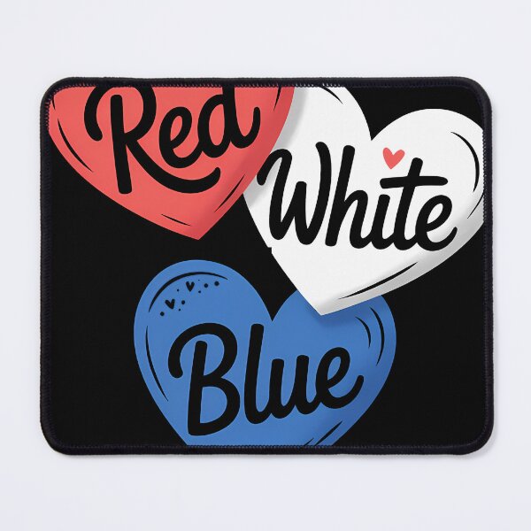Item preview, Red White Blue Heart 4th Of July Patriotic American Flag Thank you designed and sold by someraargelia.