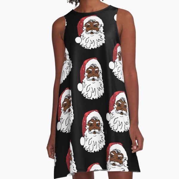Item preview, christmas black santa claus glam designed and sold by Gossip Rag.
