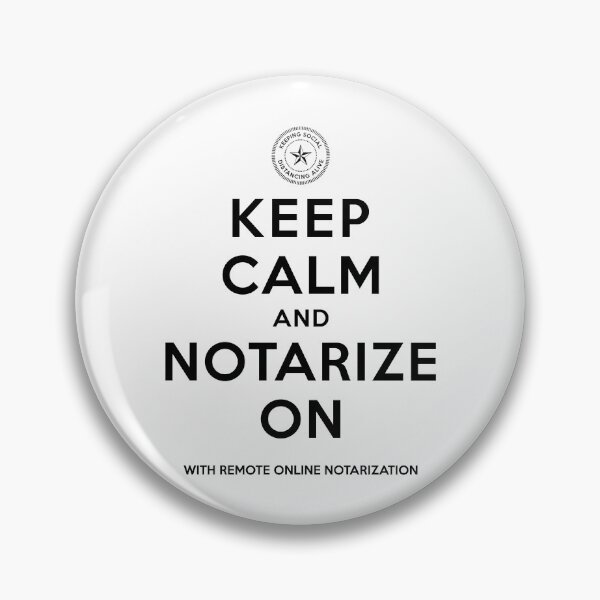 Item preview, Keep Calm and Notarize On – Classic Minimalist Notary Design designed and sold by NotaryLife.