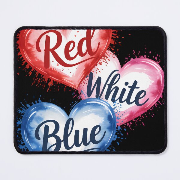Item preview, Funny Red White Blue Heart 4th Of July Patriotic American Flag Watercolor designed and sold by someraargelia.