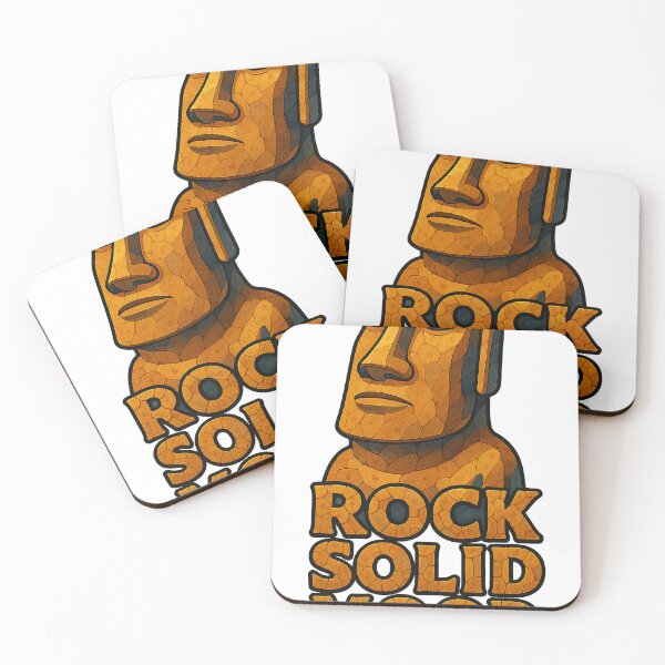 Item preview, Stoic Moai Ancient Attitude 'Rock Solid Mood' designed and sold by LessSugar.